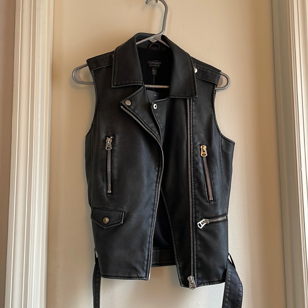 Top shop leather vest